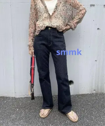 FRAMeWORK 데님 세미 플레어 팬츠