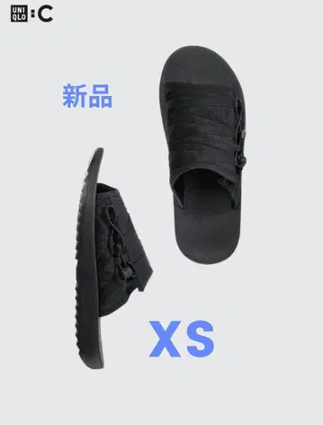 XS 미사용 새상품 유니클로 C 슬라이드 샌들 블랙