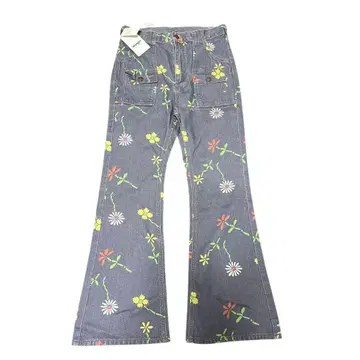 새상품 wrangler 랭글러 플라워 블루 데님 사이즈 M