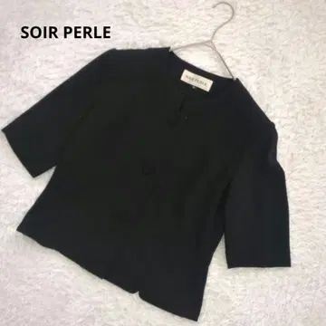 SOIR PERLE 노카라 자켓 S 사이즈 일본제 5부 길이