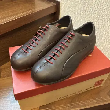 [한계 가격 인하] 캠퍼 스니커즈 26cm 브라운 블랙 가죽 박스 포함