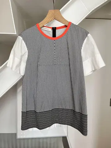 CEDRIC CHARLIER 스트라이프 반팔 탑