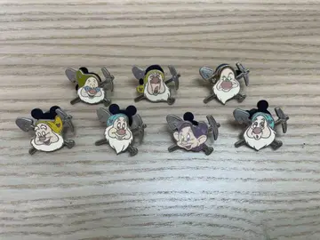 해외 디즈니 백설공주 7명의 난쟁이 핑 배지 세트 핑 트레이딩