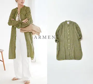 23ss ARMEN COTTON VOILE 킹햄 체크 원피스
