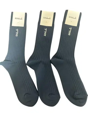 agnes b 에네스베 네이비 25-27cm 3켤레 세트