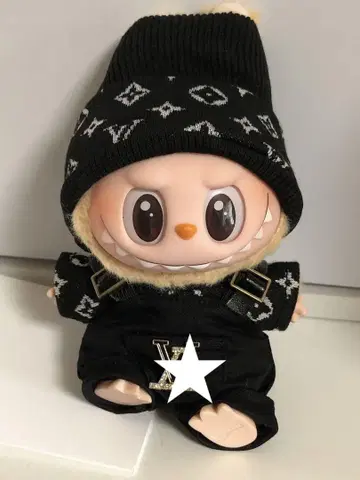 러브부 labubu 의류 니트 모자 상의 작업복 3개 세트