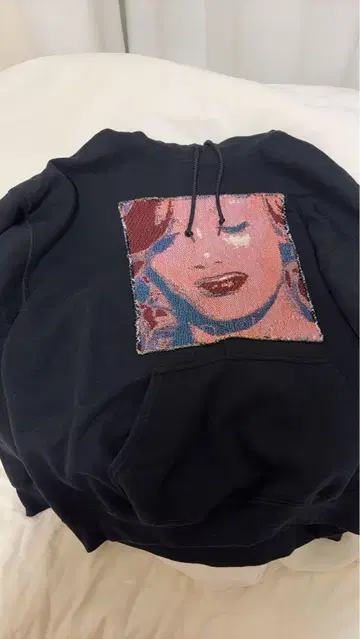 프린트 후드티