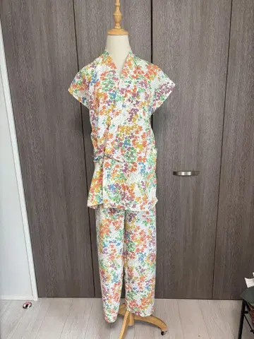 기모노 리메이크 화학 섬유의 산비 교코몬 옷감으로 민소매 작업복