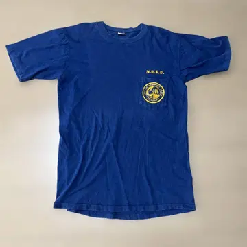 70s TownCraft 올드 NBPD 프린트 포켓 T 네이비 L
