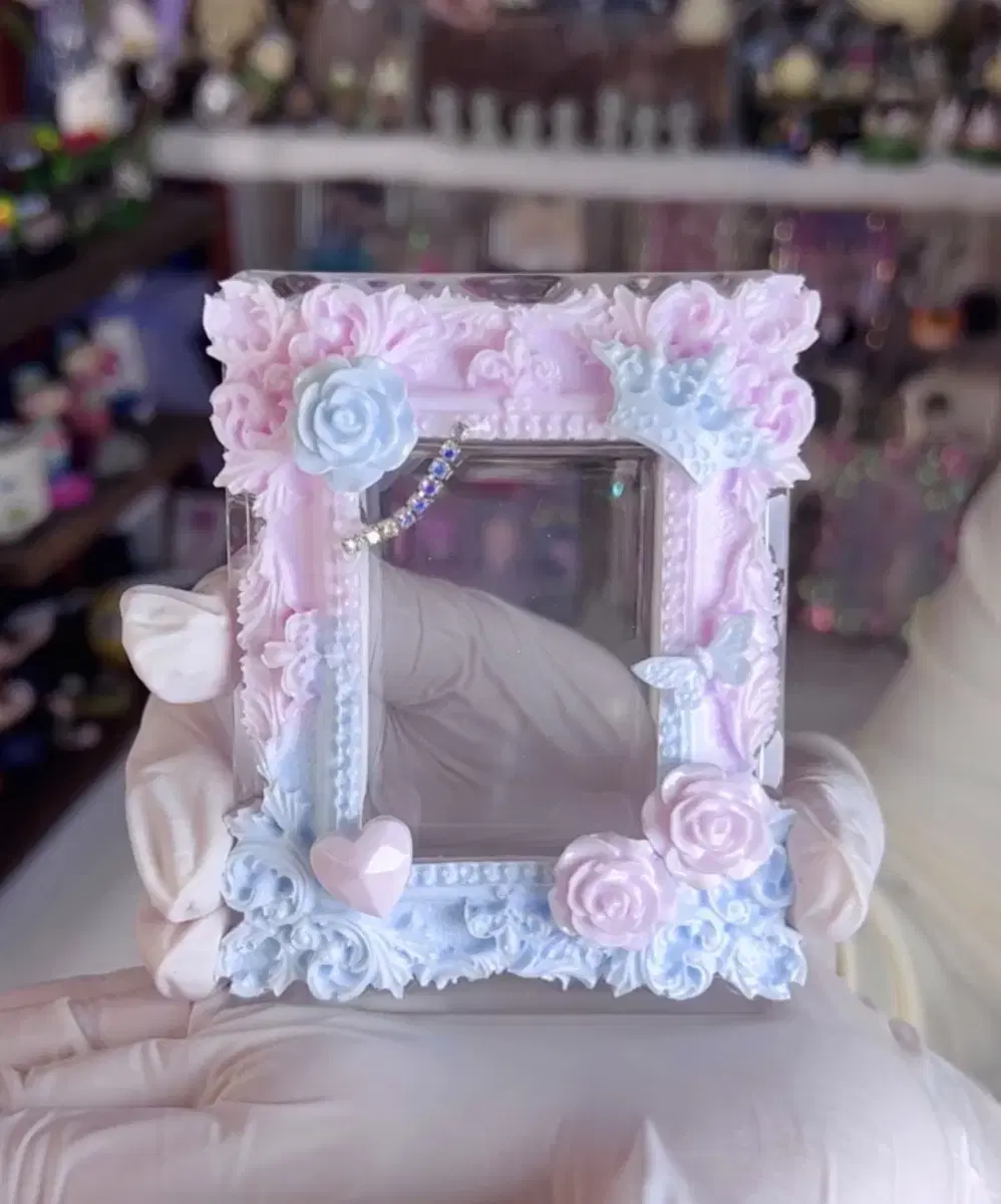Pastel Rose Resin Topper Decoration / Color Change Possible