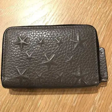 JIMMY CHOO 다크 그레이 코인 케이스 지갑