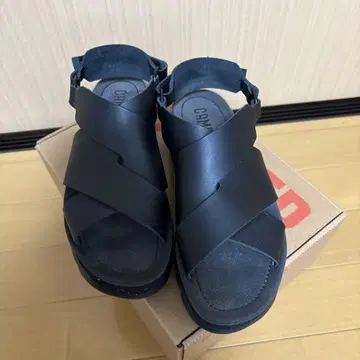 CAMPER 오르가 업 블랙 스포츠 샌들 38 사이즈