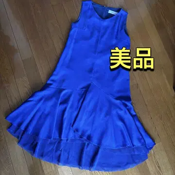 새상품급 슬리브리스 원피스 롱 리조트 포멀 블루