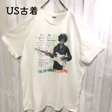 US 구제 티셔츠 지미 헨드릭스 지미 헨 뮤직 티셔츠 음악