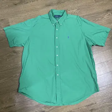 Ralph Lauren 그린 버튼 다운 셔츠 2XL