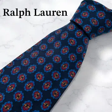 Ralph Lauren 랄프 로렌 꽃무늬 올 패턴 프린트 네이비 레드