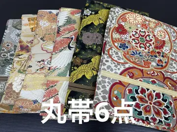 86) 기모노 마루오비 6종 세트 순수 실크 레트로 앤티크