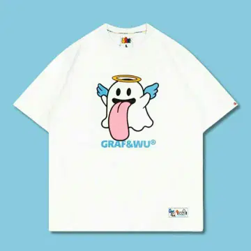 GRAF&WU 유령 티셔츠 반팔 티셔츠