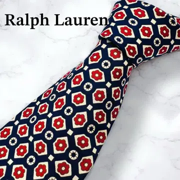 Ralph Lauren 랄프 로렌 꽃무늬 올 패턴 프린트 네이비 레드