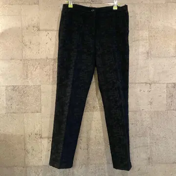 블랙 무늬 직조 티 파드 팬츠 40