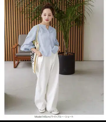 고베 레터스 볼륨 슬리브 시어 셔츠