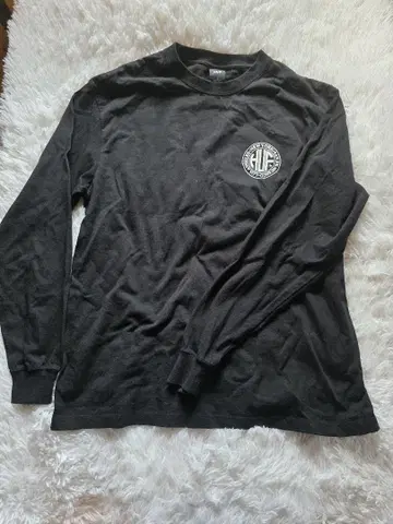 HUF 블랙 롱 슬리브 티셔츠 L