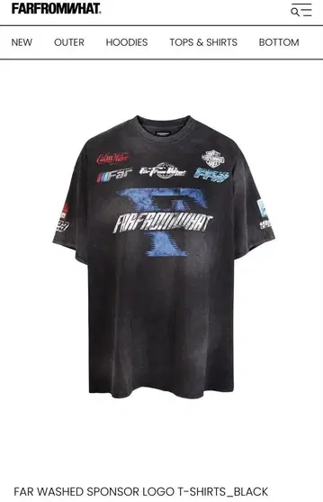 Farfromwhat Far Washed Sponsor 티셔츠