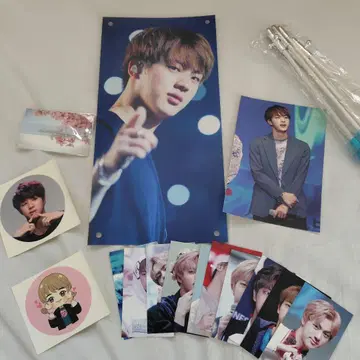 JIN 포토 카드 + 스티커 + 배너