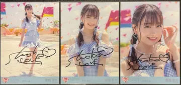 이코러브 타키와키 쇼코 나츠마토페 가창 의상 브로마이드 자필 3종 컴프