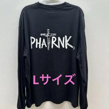 PHARNK 블랙 롱 티셔츠