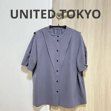 UNITED TOKYO 셔츠 블라우스 폴드 볼륨 소매 반팔