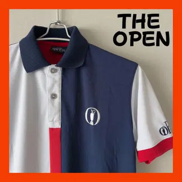 The Open 피케 셔츠 네이비/화이트/레드