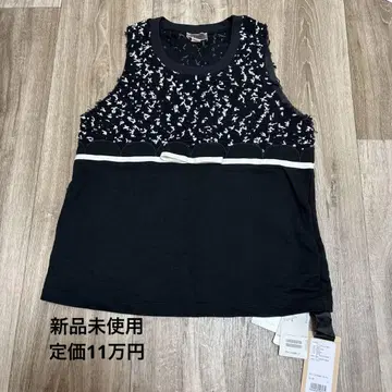 GAMBRINUS 슬리브리스 탑 블랙/화이트