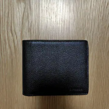 블랙 가죽 접이식 지갑