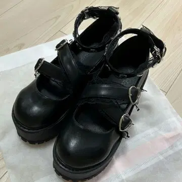 AnkRouge 앙크루즈 통굽 신발 블랙 M 사이즈
