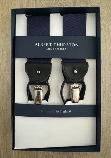 ALBERT THURSTON 네이비 서스펜더 영국제
