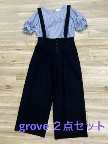 그로브 살로펫 반팔 스트라이프 블라우스 M 사이즈