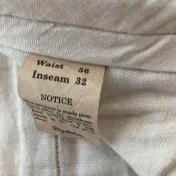 베이지 치노 팬츠 허리 36 안쪽 다리 길이 32