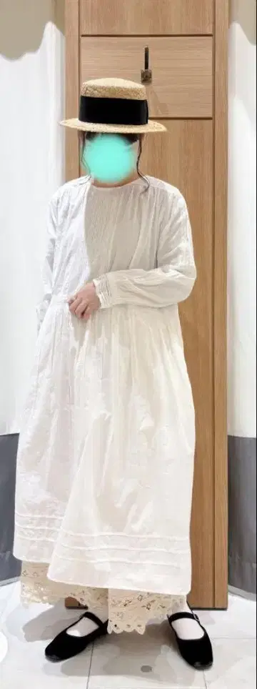 사만사 모스모스 레이스 절개 원피스