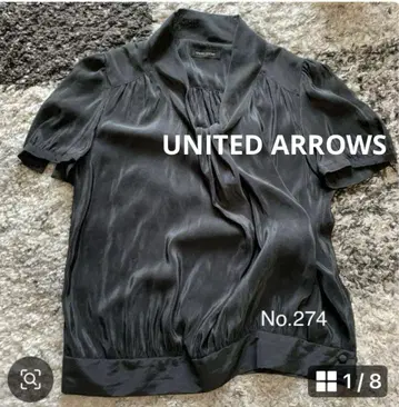 UNITED ARROWS 블랙 반팔 셔츠