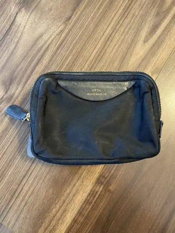 Anya Hindmarch 안야 힌드마치 나일론 파우치 블랙 그레이