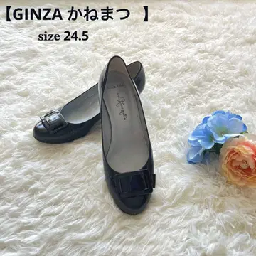 GINZA 가네마츠 블랙 에나멜 24.5cm