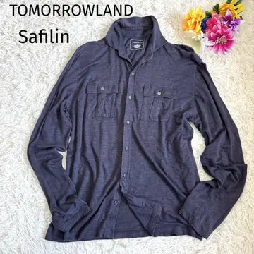 투모로우랜드 Safilin 린넨 100 저지 사파리 셔츠 최근
