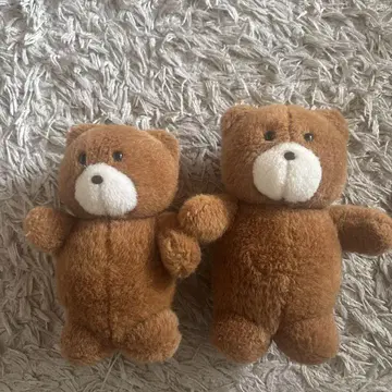 브라운 곰 봉제 인형 2개 세트