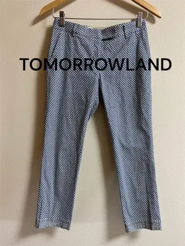 TOMORROWLAND 캐주얼 팬츠 슬랙스 올 패턴 블루 34