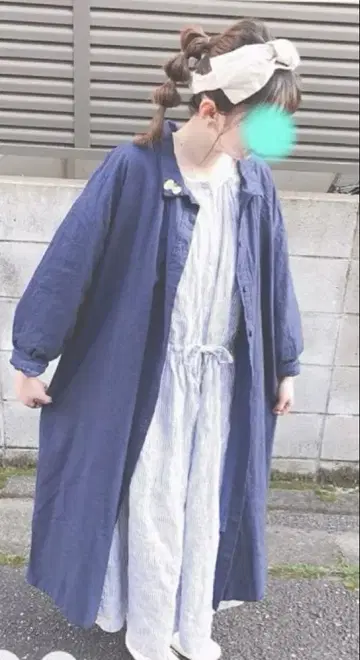 사만사 모스모스 린넨 개더 원피스