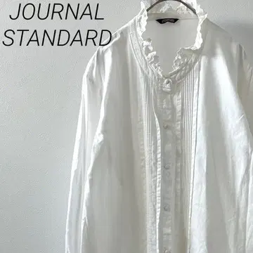 JOURNAL STANDARD 롱 셔츠 원피스 노카라 프릴