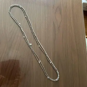 블랑 베일 롱 목걸이 화이트