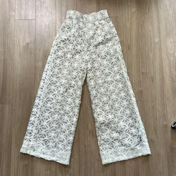 STYLEMIXER 자수 레이스 와이드 팬츠