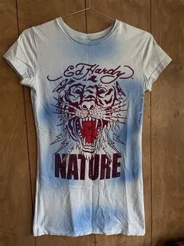 Ed Hardy 타이거 티셔츠 큐빅